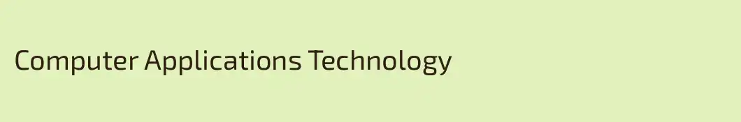 Computer Applications Technology